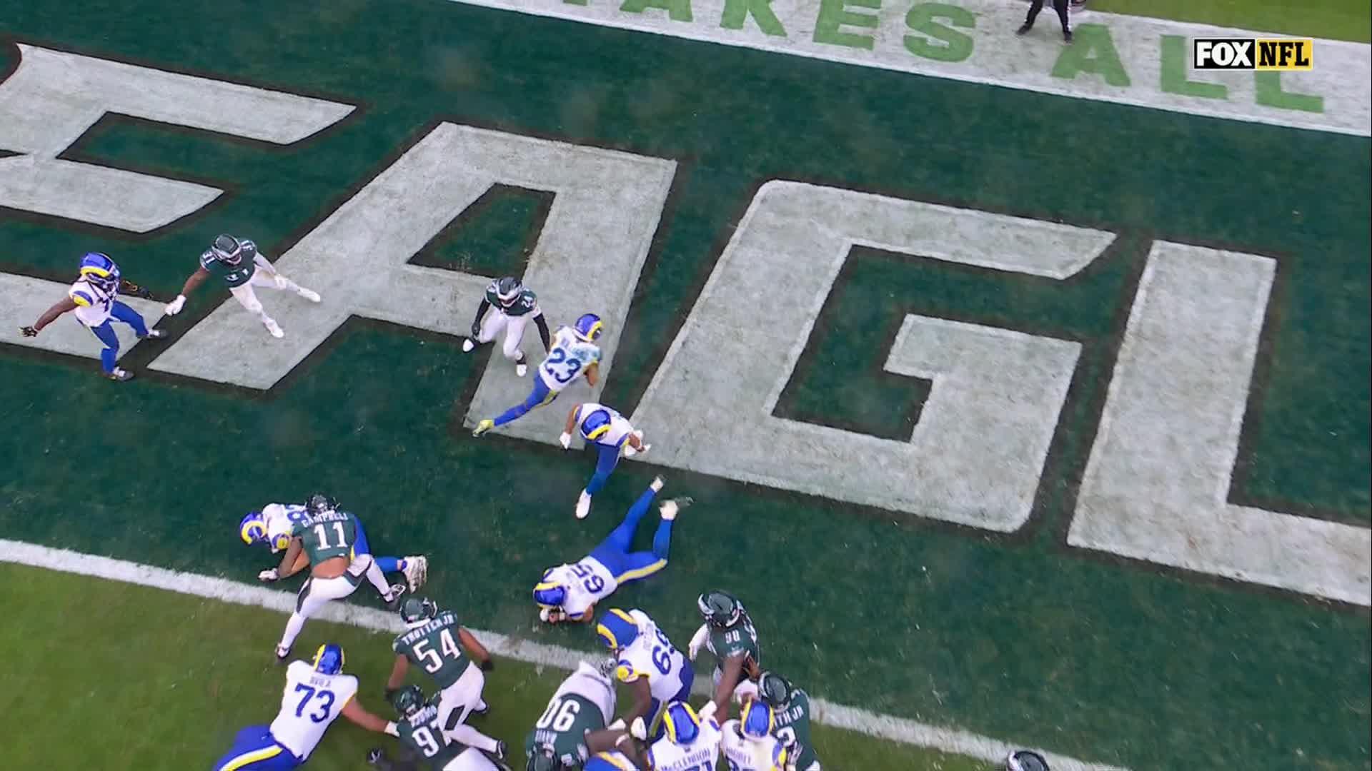 Football players on the field